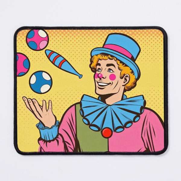 Item preview, Cheerful Clown Pop Art Style designed and sold by artofuniverse.