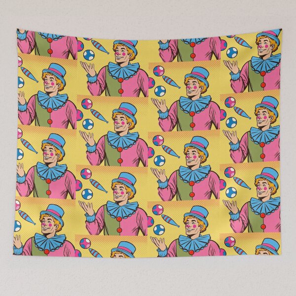 Item preview, Cheerful Clown Pop Art Style designed and sold by artofuniverse.