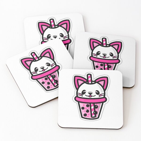Item preview, Pink Kitty boba designed and sold by Ruby Vazquez.
