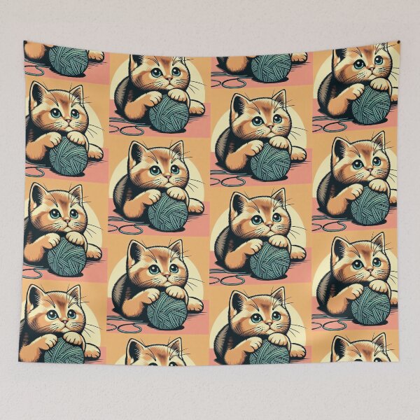 Item preview, Cute Kitten Pop Art Style designed and sold by artofuniverse.