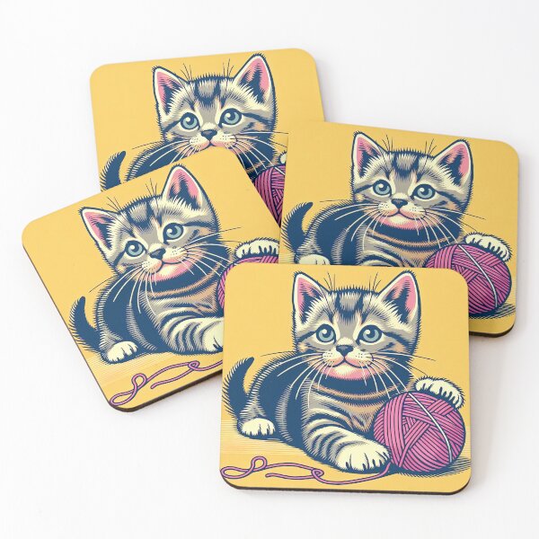 Item preview, Cute Kitten Pop Art Style designed and sold by artofuniverse.