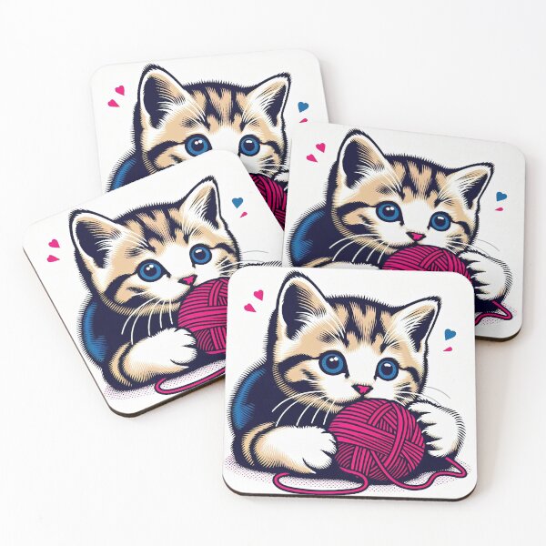 Item preview, Cute Kitten Pop Art Style designed and sold by artofuniverse.