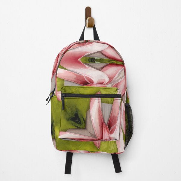 Item preview, Pink and red flower on green background designed and sold by StudioInTheBack.
