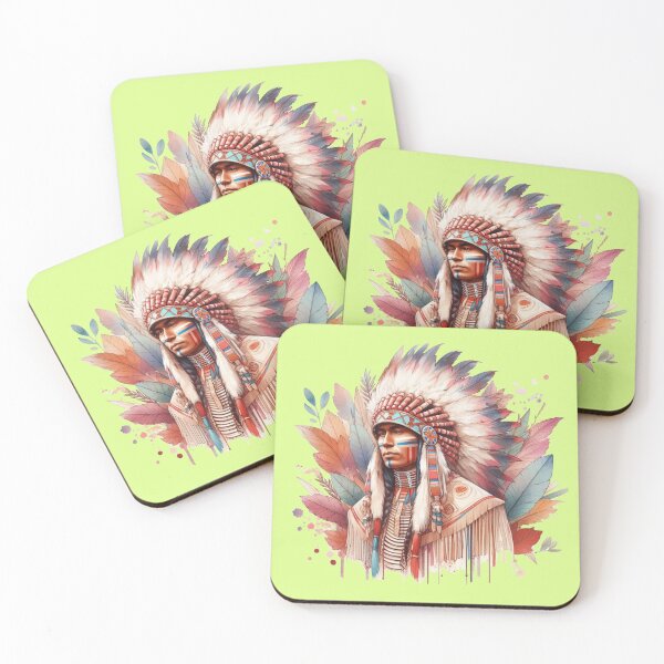 Item preview, Traditional Native Canadian Chief 3D Sketch,    designed and sold by PaintMeWorld.