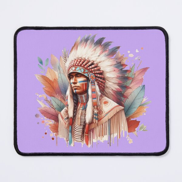 Item preview, Traditional Native Canadian Chief 3D Sketch, designed and sold by PaintMeWorld.