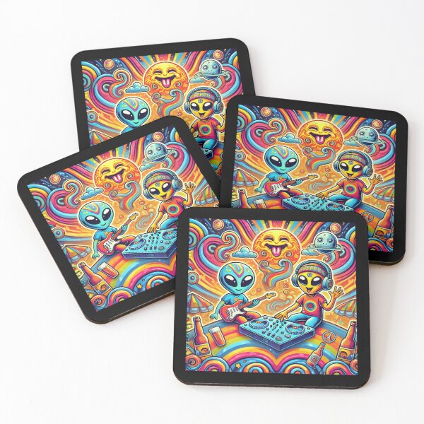 Item preview, Psychedelic Alien DJ Moon Vibes designed and sold by Noussairox.