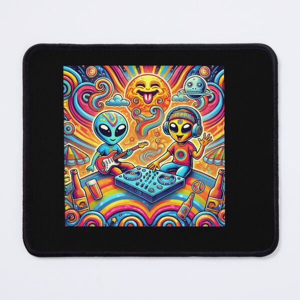 Item preview, Psychedelic Alien DJ Moon Vibes designed and sold by Noussairox.