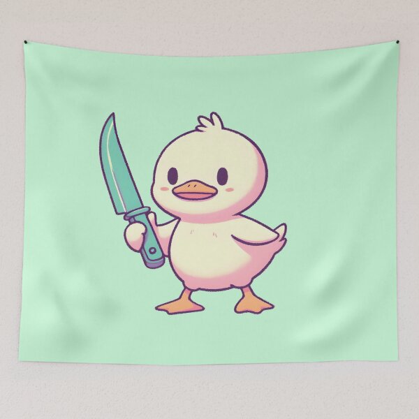 Item preview, Duck with knife designed and sold by Anna Halasek.