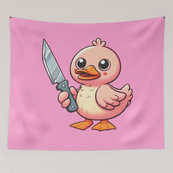 Item preview, Duck with knife designed and sold by Anna Halasek.