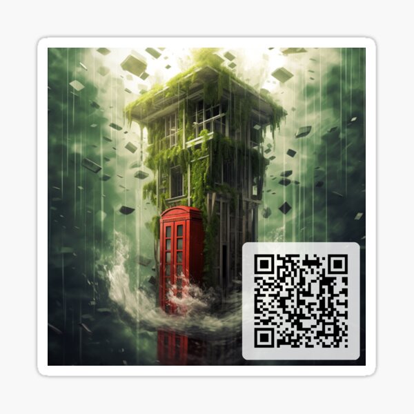 Item preview, Always Raining Phone Booth Sticker designed and sold by birdphonebooths.
