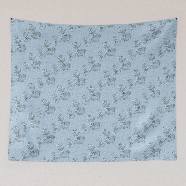 Item preview, Springtime Breeze soft Pastel Blossoms in Blue designed and sold by Artistestella.