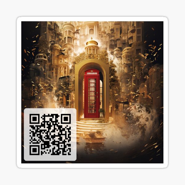 Item preview, Phone Booth Made of Gold Sticker designed and sold by birdphonebooths.