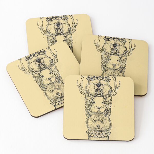Item preview, Sacred Totem: The Bear, Deer, and Wolf designed and sold by Eve-eva.