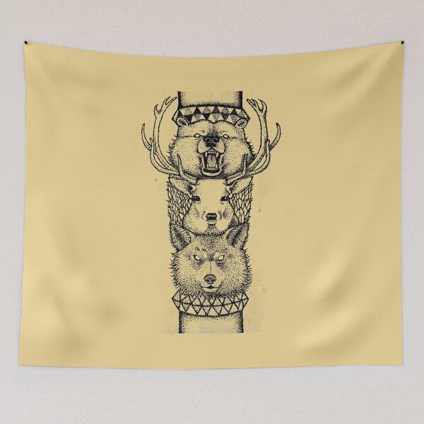 Item preview, Sacred Totem: The Bear, Deer, and Wolf designed and sold by Eve-eva.