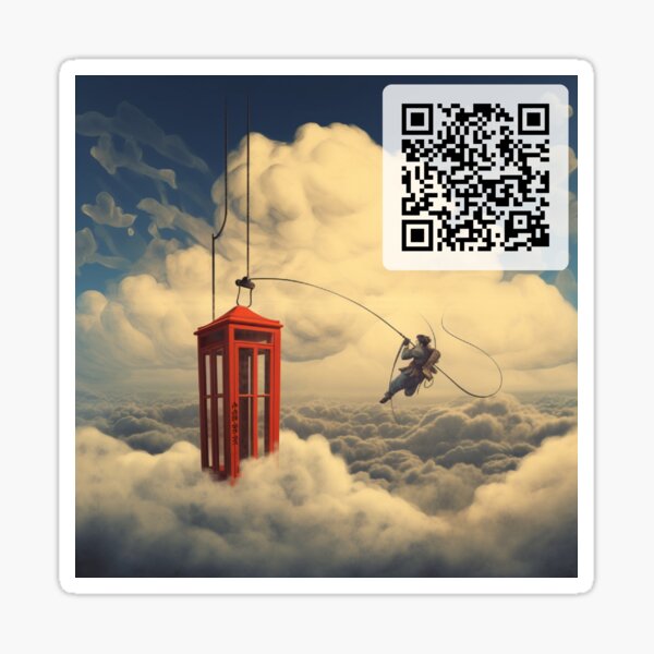 Item preview, Sky People Phone Booth Sticker designed and sold by birdphonebooths.
