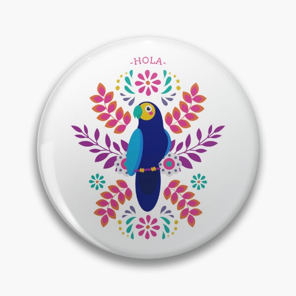 Item preview, Hola! with parrot and flowers Hispanic Heritage inspired T-Shirt  designed and sold by GuesthozGraphix.