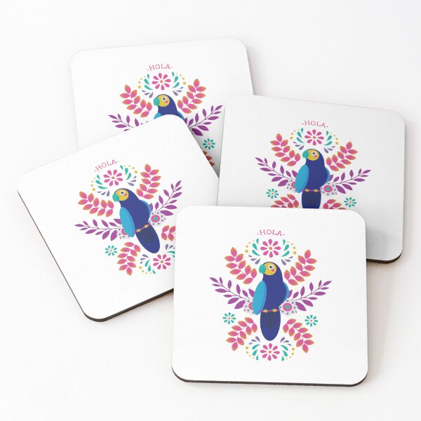 Item preview, Hola! with parrot and flowers Hispanic Heritage inspired T-Shirt  designed and sold by GuesthozGraphix.