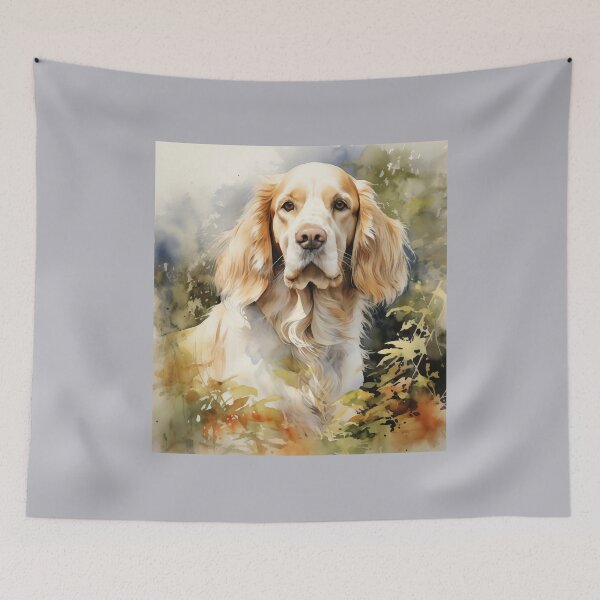 Item preview, Watercolor Portrait of a Clumber Spaniel designed and sold by Samuelsboro.