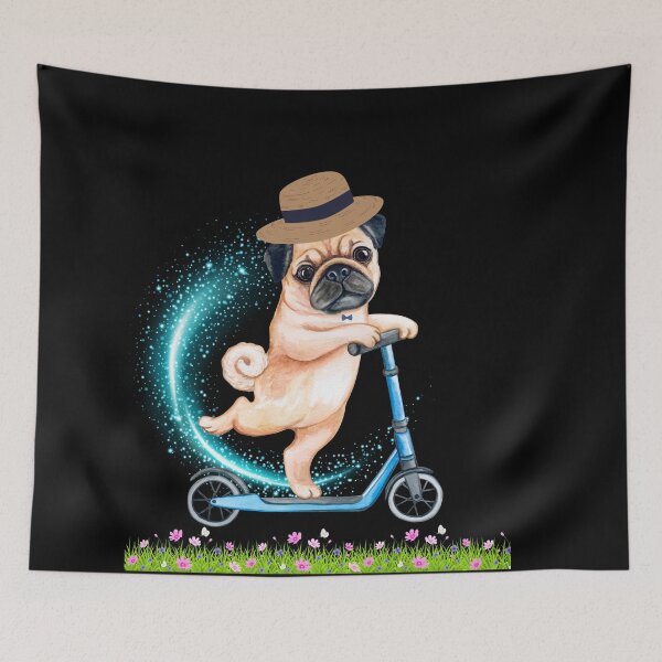 Item preview, dog and scooter designed and sold by CCEINnoc.