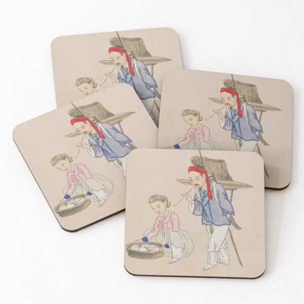 Item preview, Korean Painting Minhwa Traditional Korean Art Vintage Folk Art Peddlers designed and sold by allpalgo.