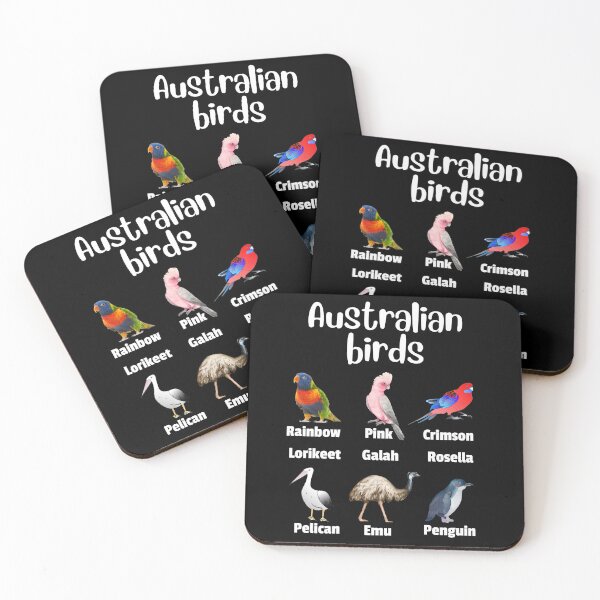 Item preview, Australian birds cute Aussie parrots Emu Penguin zoology designed and sold by Artstastic.