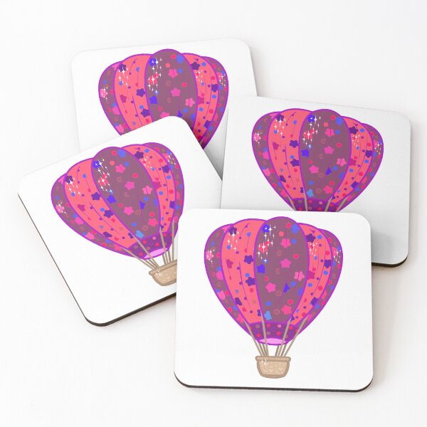Item preview, Hot air balloon with star shapes designed and sold by OnlyStickersEle.