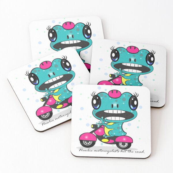 Item preview, Funny frog -- "Newbie motorcyclists hit the road." designed and sold by Shirley cute art .