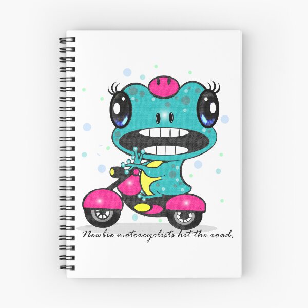 Artikelvorschau, Lustiger Frosch – „Motorrad-Neulinge auf der Straße.“ entworfen und verkauft von Shirley cute art .