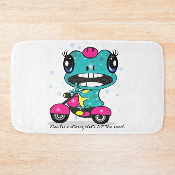Item preview, Funny frog -- "Newbie motorcyclists hit the road." designed and sold by Shirley cute art .