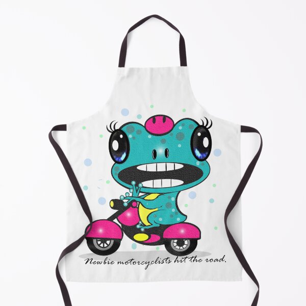 Item preview, Funny frog -- "Newbie motorcyclists hit the road." designed and sold by Shirley cute art .