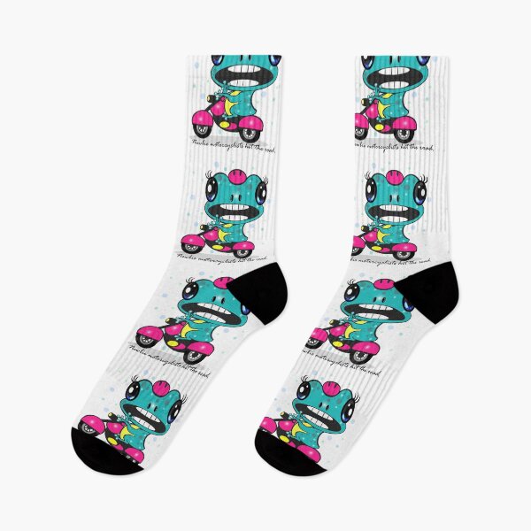 Item preview, Funny frog -- "Newbie motorcyclists hit the road." designed and sold by Shirley cute art .