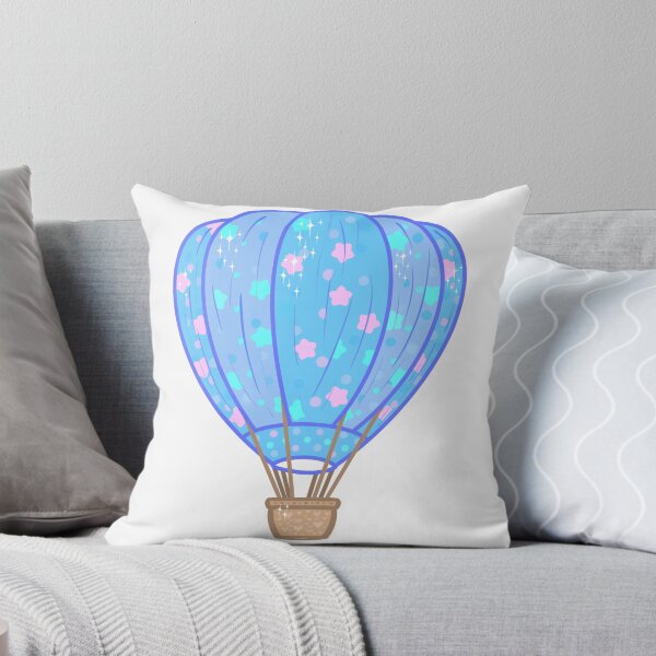 Item preview, Hot air balloon with sky blue stars designed and sold by OnlyStickersEle.