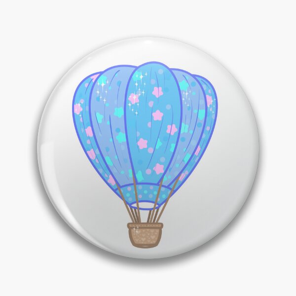 Item preview, Hot air balloon with sky blue stars designed and sold by OnlyStickersEle.