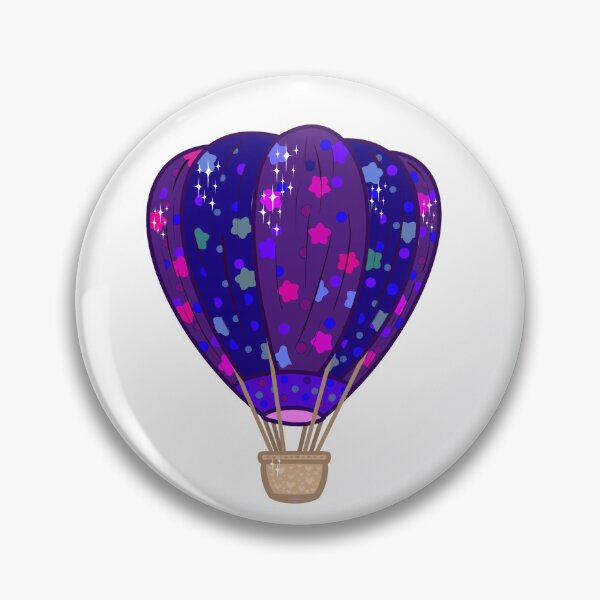 Item preview, Mexican blue and pink star hot air balloon designed and sold by OnlyStickersEle.