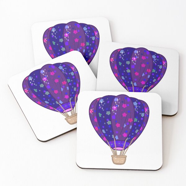 Item preview, Mexican blue and pink star hot air balloon designed and sold by OnlyStickersEle.