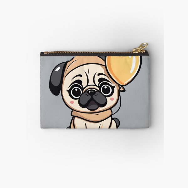 Item preview,  Cute Baby Wearing Pug Dog Costume with Bone Balloon Cartoon Vector Icon Illustration designed and sold by hjian8219.