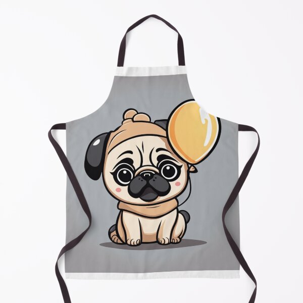 Item preview,  Cute Baby Wearing Pug Dog Costume with Bone Balloon Cartoon Vector Icon Illustration designed and sold by hjian8219.
