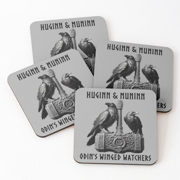 Item preview, Huginn Muninn Odin’s Ravens A Legendary Nordic Emblem designed and sold by HolidayT-Shirts.