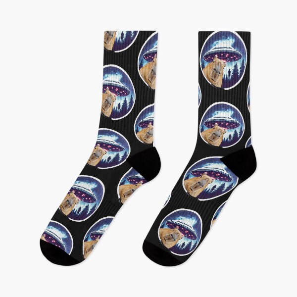 Item preview, Funny  Capybara selfie with UFOs aliens invasion 2024 designed and sold by erozzz.
