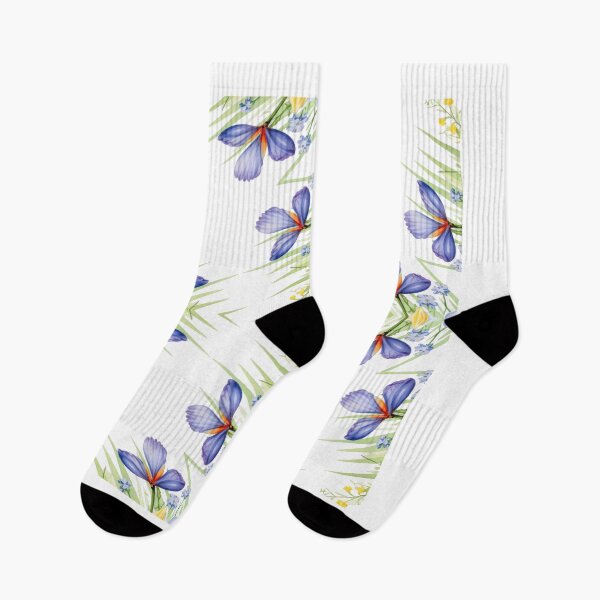 Item preview, Purple flowers with green triangles designed and sold by StudioInTheBack.