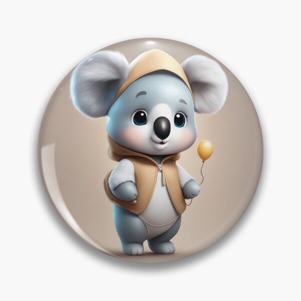 Item preview, Cute Baby Wearing Koala Costume with Wood Balloon Cartoon Vector Icon Illustration designed and sold by hjian8219.