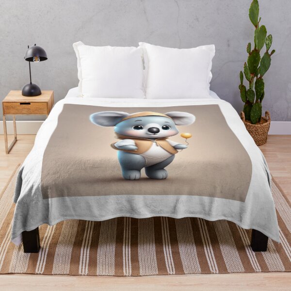 Item preview, Cute Baby Wearing Koala Costume with Wood Balloon Cartoon Vector Icon Illustration designed and sold by hjian8219.