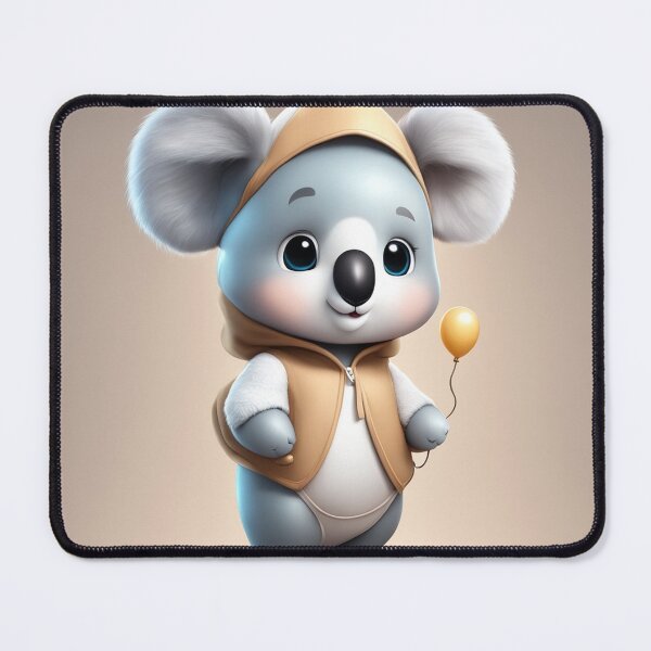 Item preview, Cute Baby Wearing Koala Costume with Wood Balloon Cartoon Vector Icon Illustration designed and sold by hjian8219.