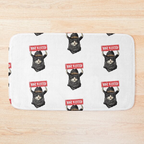 Item preview, Most Wanted - Black Cat Cowboy with Bull Horns designed and sold by zwrohn.
