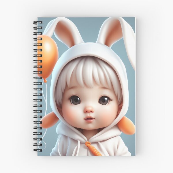 Item preview, Cute Baby Wearing Rabbit Costume with Carrot Balloon Cartoon Vector Icon Illustration designed and sold by hjian8219.