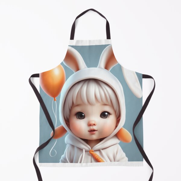 Item preview, Cute Baby Wearing Rabbit Costume with Carrot Balloon Cartoon Vector Icon Illustration designed and sold by hjian8219.
