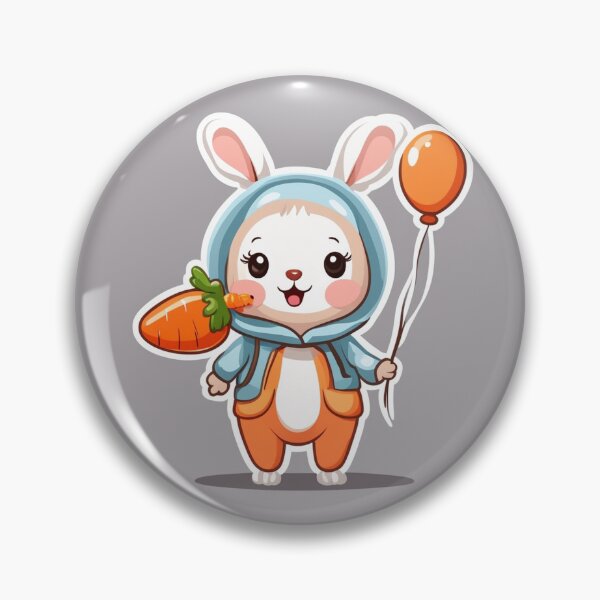Item preview, Cute Baby Wearing Rabbit Costume with Carrot Balloon Cartoon Vector Icon Illustration designed and sold by hjian8219.