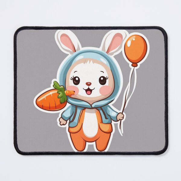 Item preview, Cute Baby Wearing Rabbit Costume with Carrot Balloon Cartoon Vector Icon Illustration designed and sold by hjian8219.