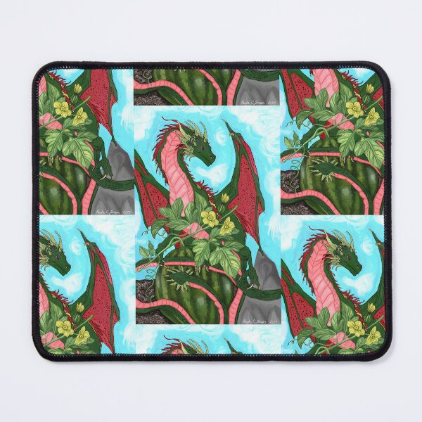 Item preview, Garden Dragon by Paula C. Jensen, digital ArtRage painting, 2024. designed and sold by PollywogDesigns.