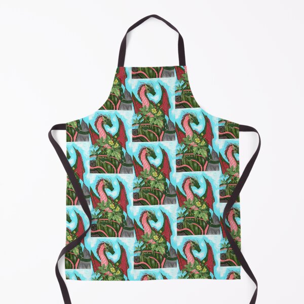 Item preview, Garden Dragon by Paula C. Jensen, digital ArtRage painting, 2024. designed and sold by PollywogDesigns.